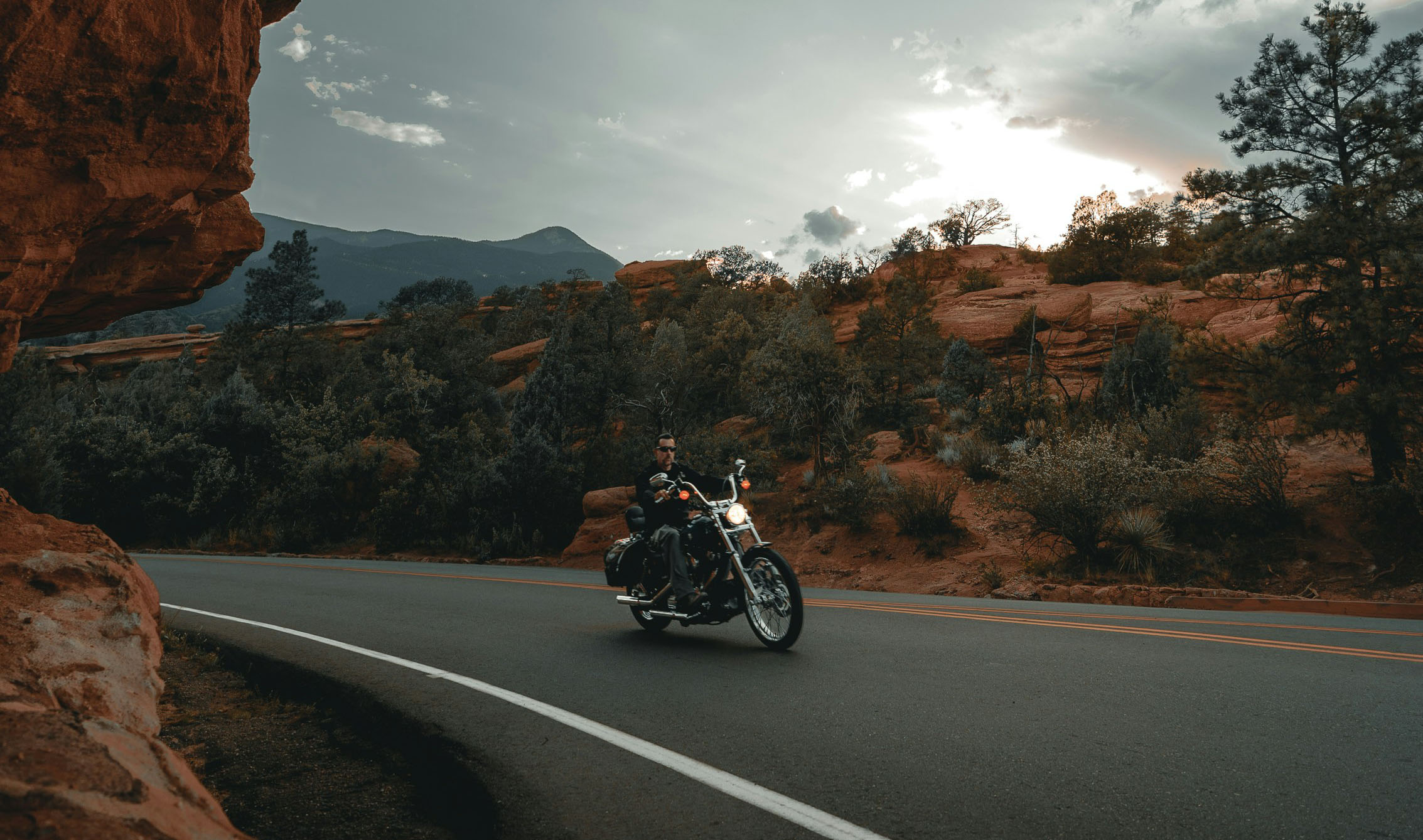 Biker in canyon